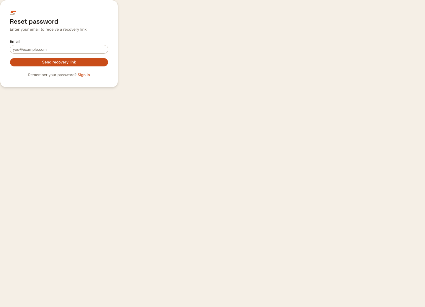 Switera account recovery page